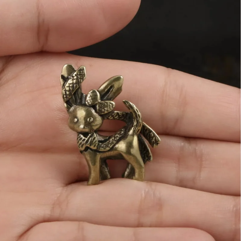 Solid Brass Cartoon Animals Figurine Small Statue Home Ornament Collectibles