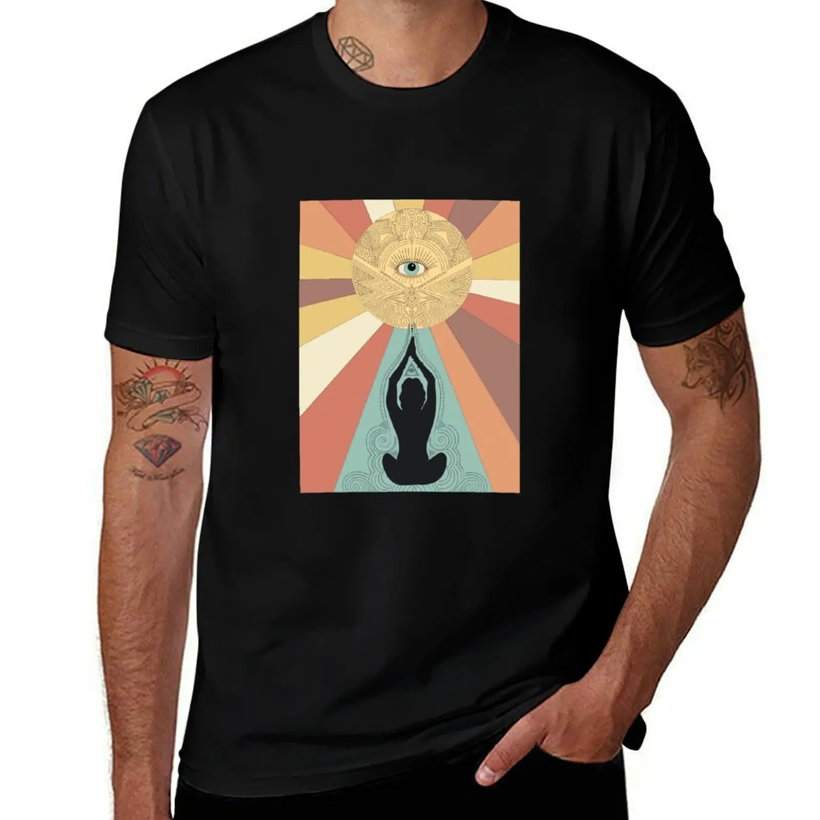 Yoga Third Eye T-Shirt Work Utility Short Sleeve Shirt T-Shirt