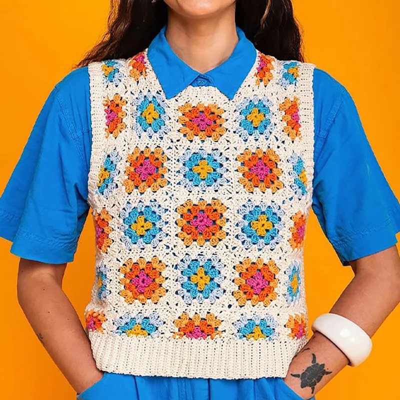50pcs/box DIY Knitted Pattern Cards Mix Matchs Designs The Granny Square Card Decks  for Beginners Learn Knitting Book VIE LENTE image 5