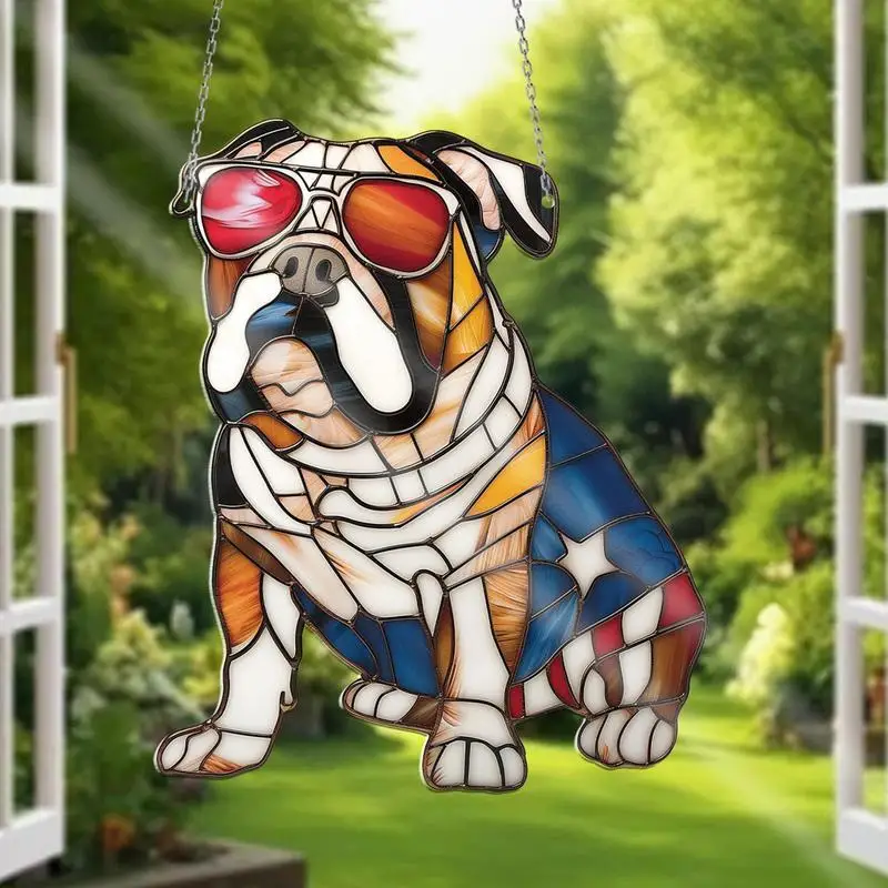 Dog Window Hanging Sun Catcher Acrylic Dog Stained Suncatcher for Windows Dog Lovers Decor Dog Memorial Gifts home Accessories