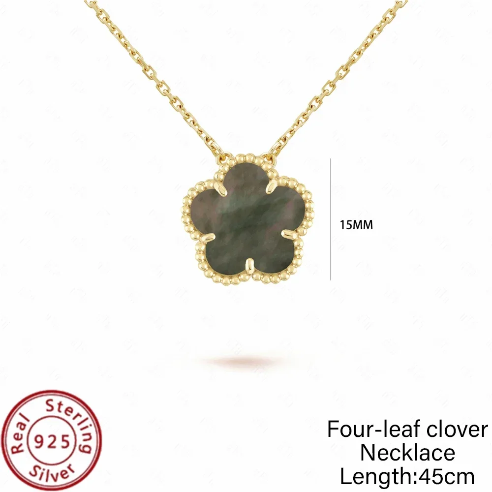 Affordable Luxury: S925 Silver VCA Clover Pendant Necklace