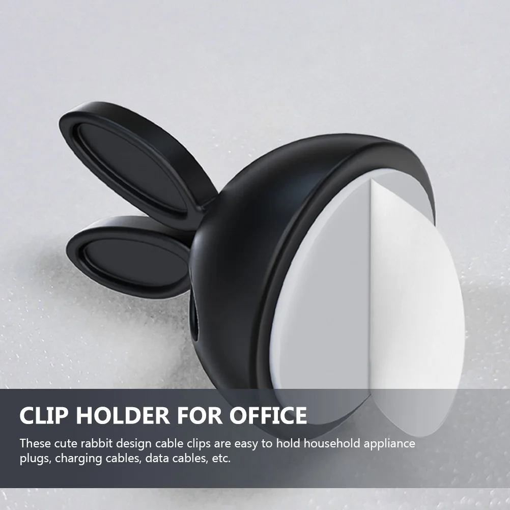 

30 Pcs Cable Management Holder Self Adhesive Desk Wire ganizer Bunny Clamp Cord Clips Plastic Rabbit Cable Holder
