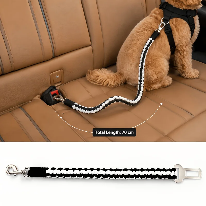 1pc Pet Car Seat Belt, Dog Travel Safety Rope, Secure Strap Buckle Attachment for Safe Pet Car Travel view 5