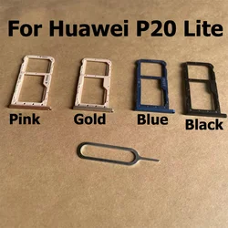 For Huawei P20 Lite Sim Tray Holder Sim Card Tray Slot Holder Connector Container Replacement Parts