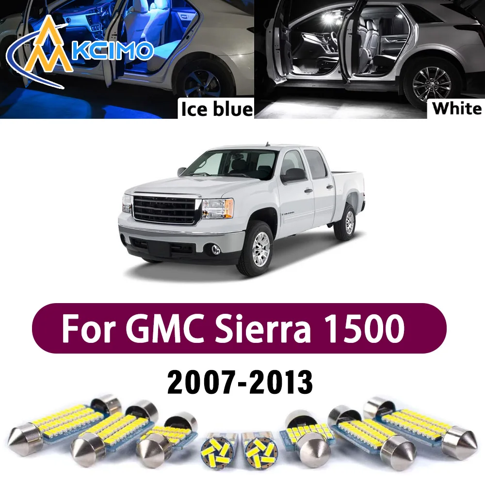 

LED Interior Canbus Lights For GMC Sierra 2007-2013 Error Free Car Dome Reading Trunk Lamp Auto LED Bulbs