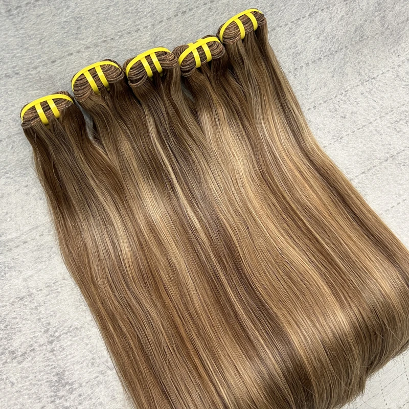 Highlight Bone Straight Human Hair Bundles Raw Virgin Hair P427 Colored Ombre Honey Blonde 100% Vietnamese Human Hair Extensions