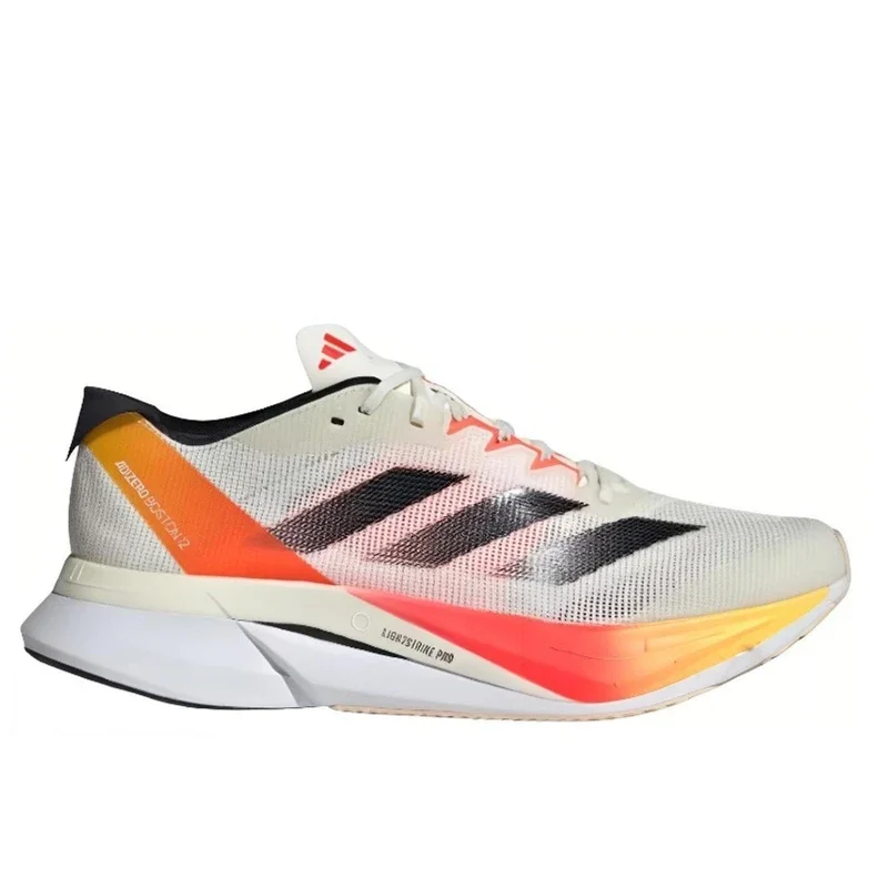 Adidas Adizero Boston 12 Men and Women Running Shoes Anti-slip Wear Comfortable Lightweight Fashion All-match Low-top