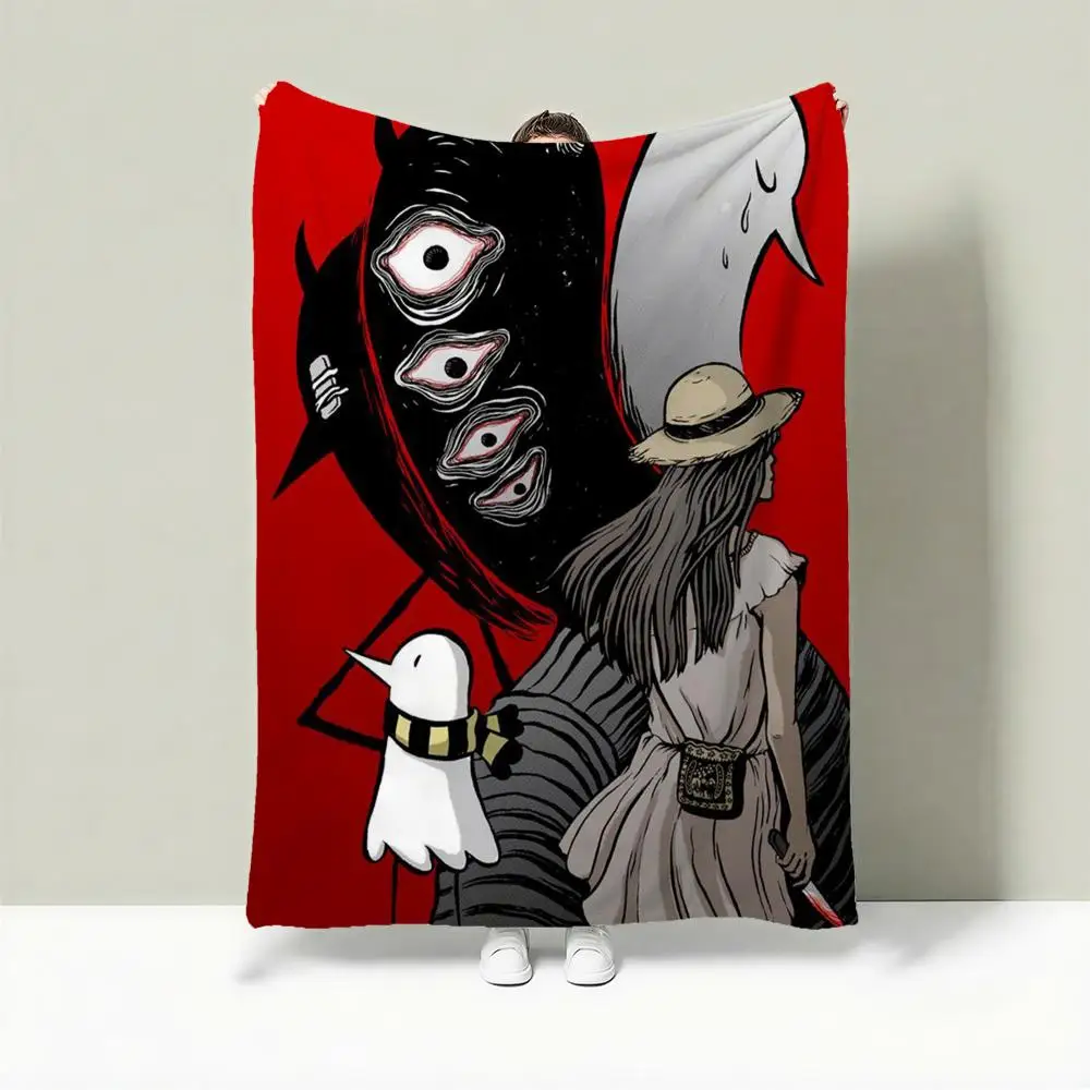 

Manga G-Goodnight Punpun Throw Lightweight 240g Flannel Blanket Soft Skin-friendly for Summer Cooling