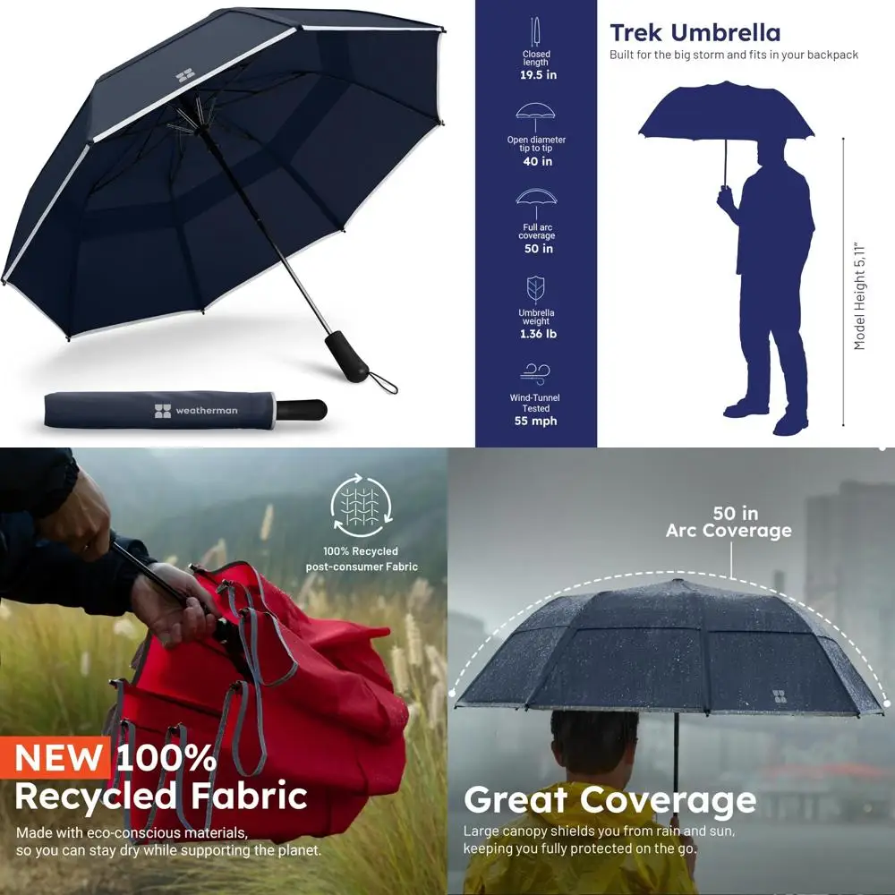 

Compact Windproof Travel Umbrella - Auto Open, Easy to Carry, Resists 55 MPH Winds - Ideal for Outdoor Activities