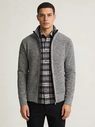 New Arrival Knitted Sweater Men Spring Autumn Casual Fleece Cardigan Men Sweaters Coats Solid Color Plus Size 3XL 5 Colors