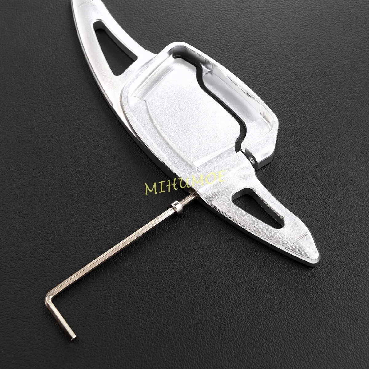 Interior Steering Wheel Gear Shift Paddle Shifter Extension Trims For Audi A3 A4 S4 B9 A5 A6 C8 A7 2020 2021 2022 2023 Silver