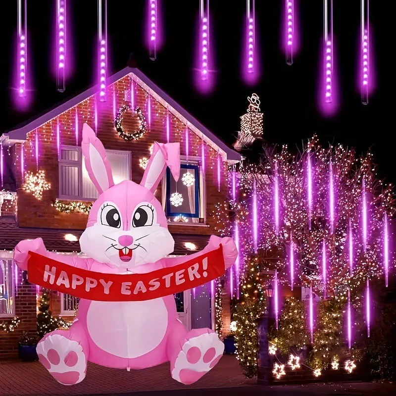 

5 FT Pink Bunny Inflatable Lighted Easter Yard Garden Decor LED Blow up Rabbit
