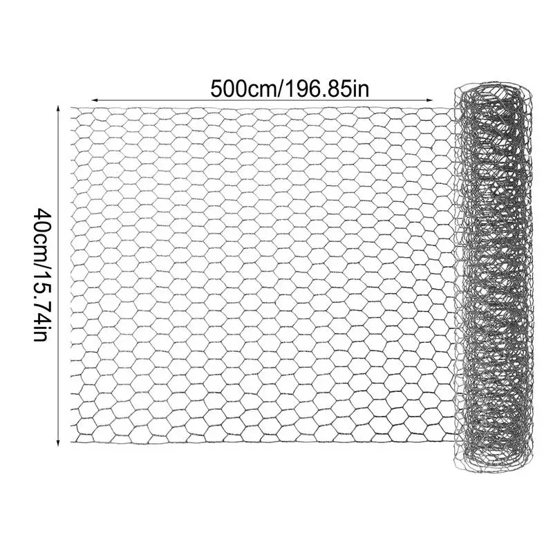 Chicken Coop Wire Poultry Mesh Fence Hexagonal Galvanized Chicken Fencing Cage Wire Mesh Roll Sturdy Garden Fence Barrier For