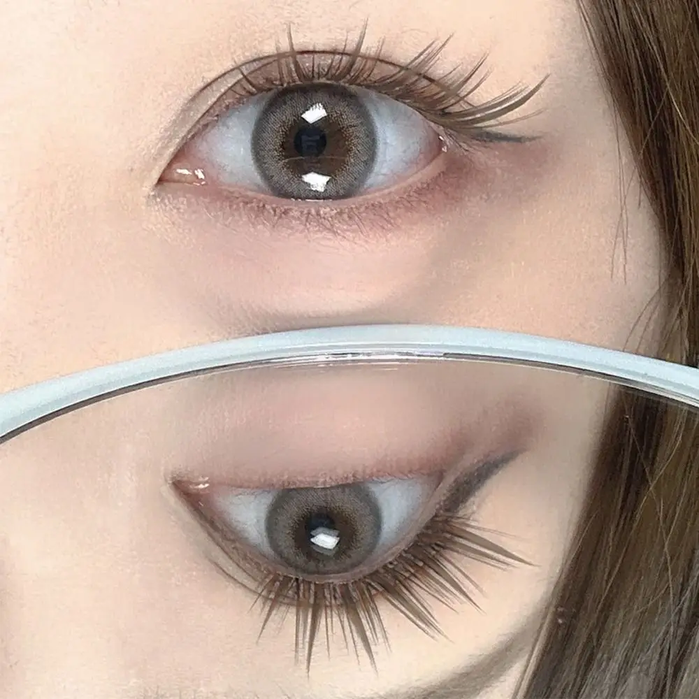 Mulheres estilo olho de gato marrom lash clusters natural diy cílios individuais cílios extensão