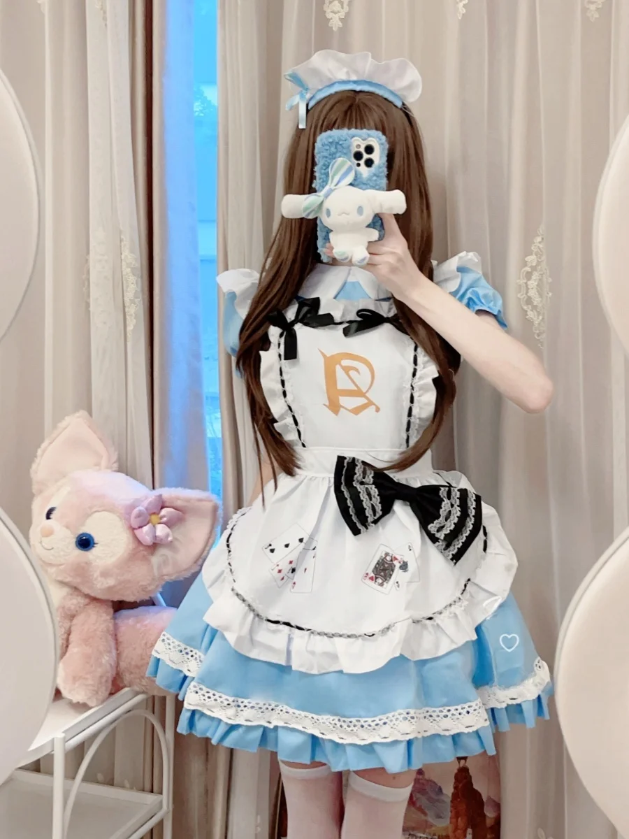 오리지널 디자인 매직 걸 로윈 메이드 오르메이드 앨리스 코스프레 드 노트 프린스 슬레 폴리에스터 섬유 드