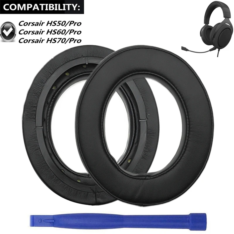 ترقية جودة استبدال وسادات الأذن بطانة للأذن وسائد الكؤوس غطاء إصلاح أجزاء ل Corsair HS50 HS60 HS70 برو سماعات الرأس