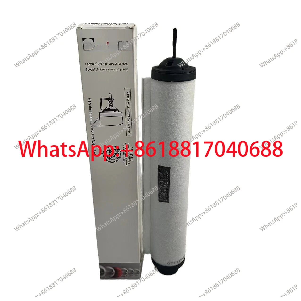 Ø 72 * 405 vacuum pump filter element 971431120 suitable pump SV300B SV500B oil content
