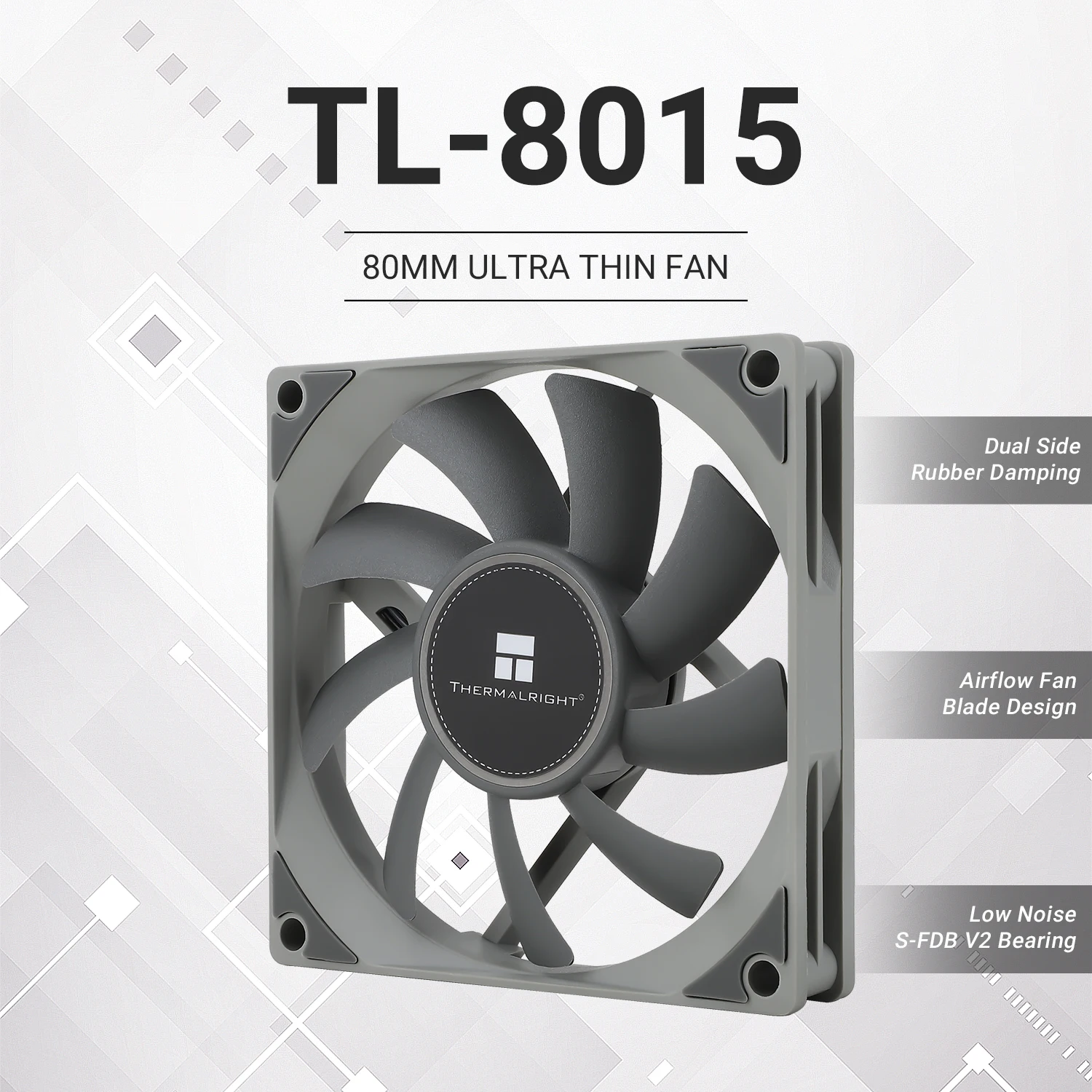 Thermalright 80mm Case Fans TL-8015/8015W CPU Cooling Fans