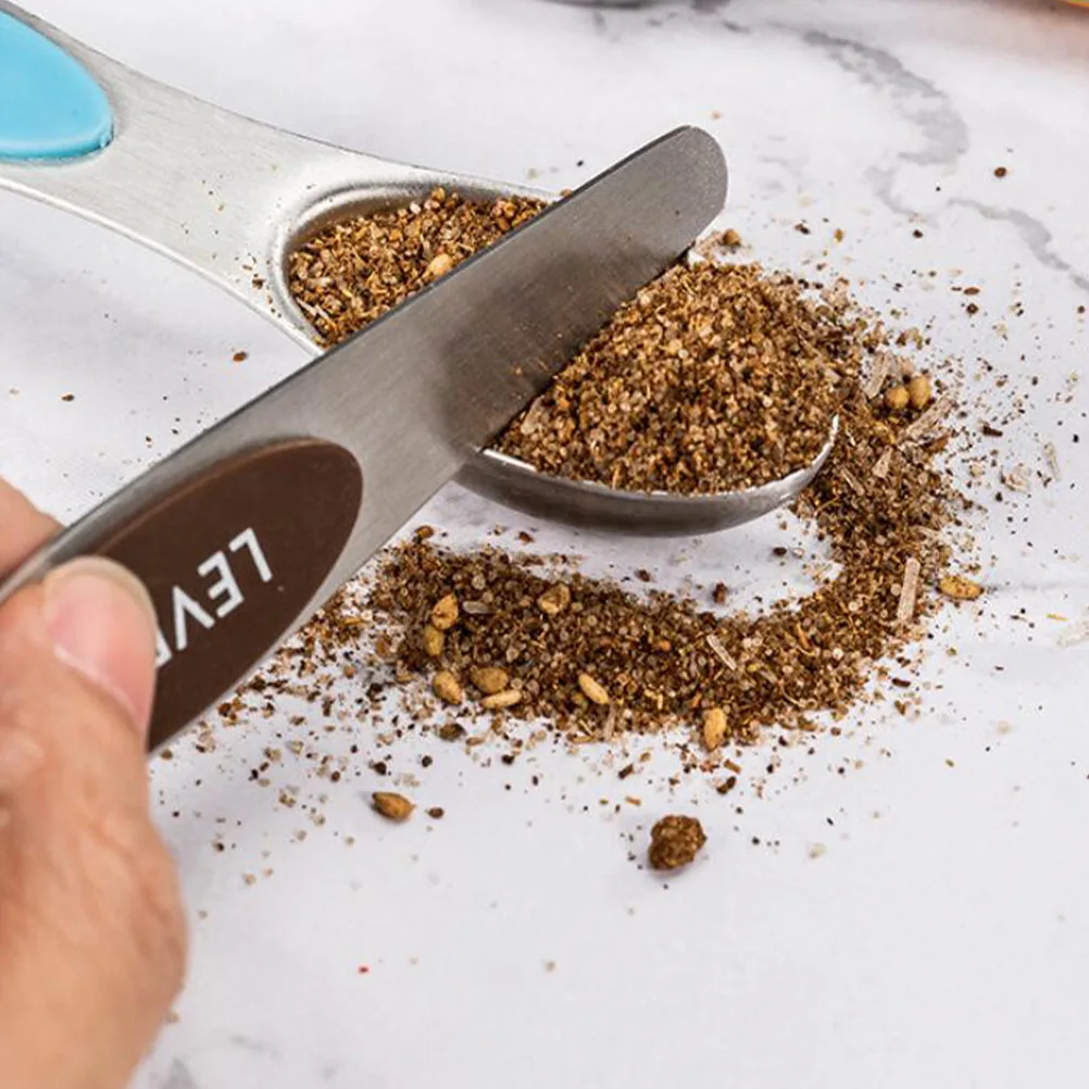 

8Pcs Baking Measuring Spoon Set Stainless Steel Dual Headed Kitchen Supplies Cooking Measuring Cups for Precise Recipes