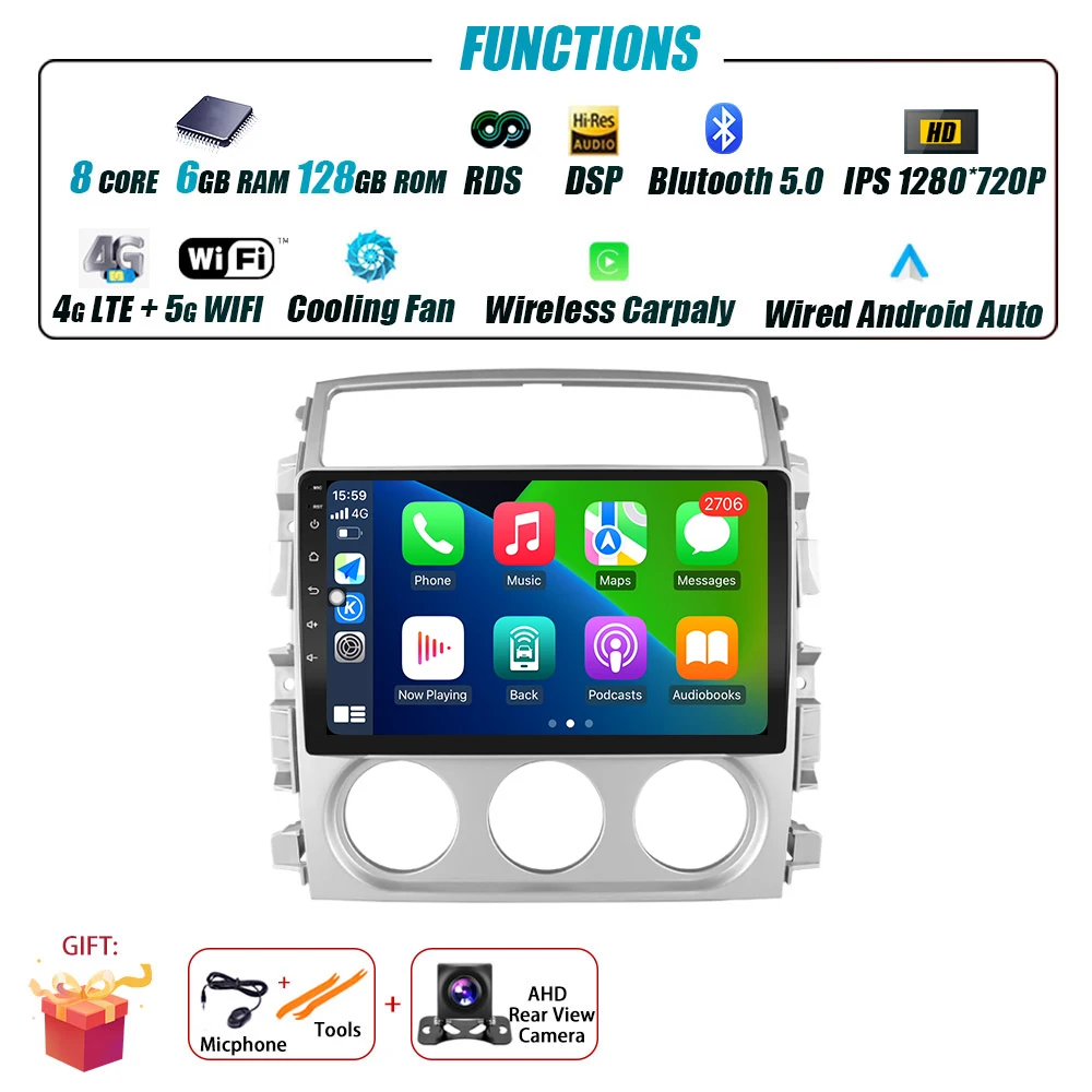 Android 16 Voor Suzuki Liana 2004-2013 Auto Radio Multimedia Video Player GPS Navigatie Stereo Draadloze Carplay Auto WIFI GEEN 2DIN
