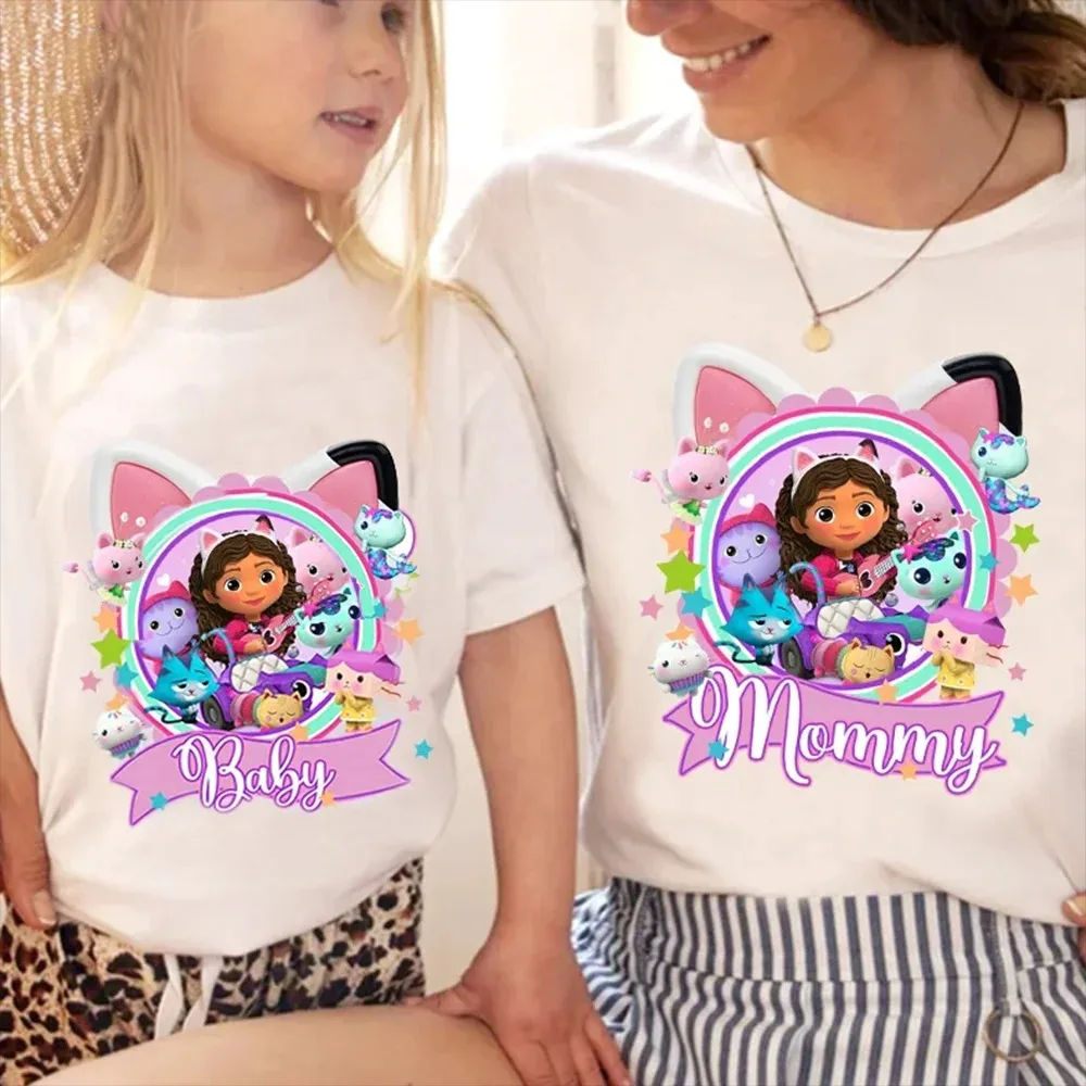 Birthday T Shirt for Girls Princess Family Matching Outfits Party Toddler Baby T-shirt Family LookCasual Summer T-Shirts