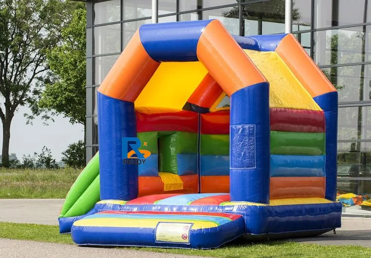 Novel Design Colorful Inflatable Castle With Slide Combo Outdoor Fun Game For Children