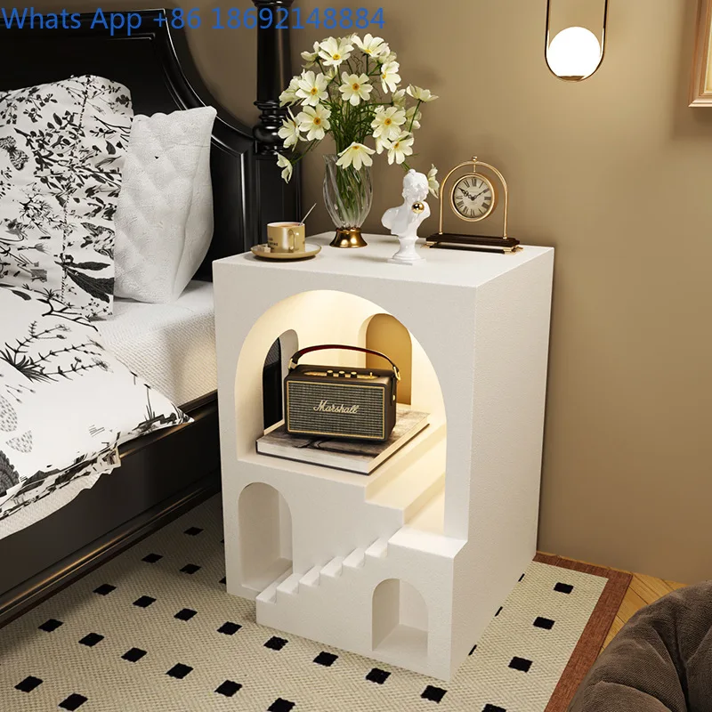 

High-end Fashion Art Creative European Style Home Geometric Staircase Bedside Table Wooden Decorative Ornament Housewarming Gift