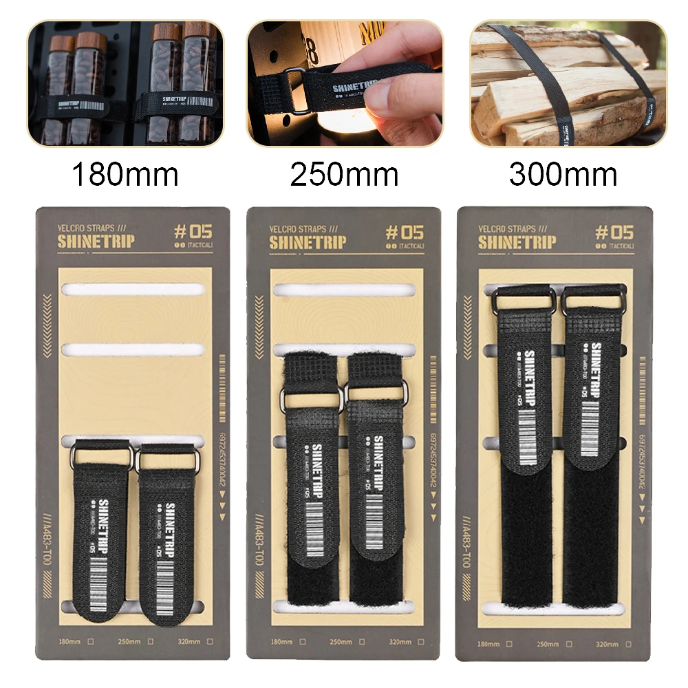 ShineTrip-correas de amarre para acampar al aire libre, correas mágicas encriptadas con hebillas, multiusos, muy pegajosas, 1/2 piezas