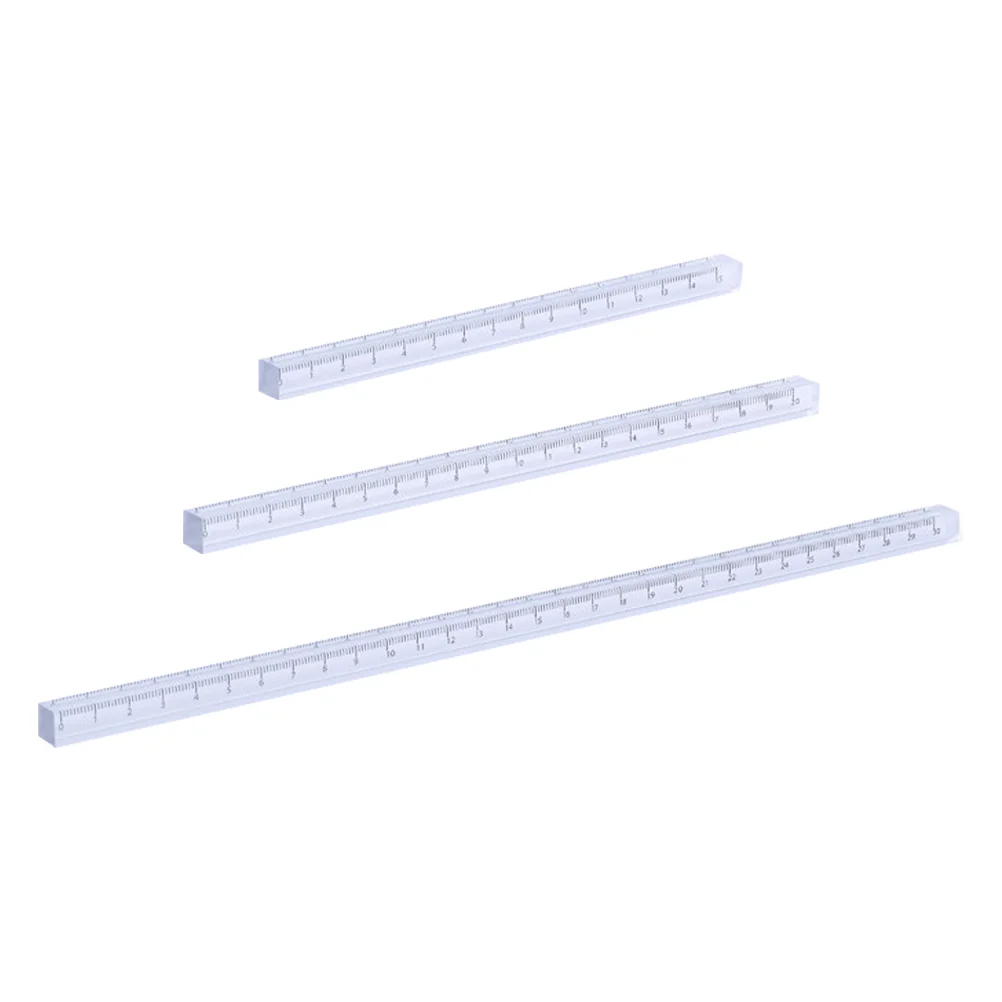 

3 Pcs Transparent Ruler Set Acrylic Straight Drafting Tool Students Drawing Measuring Instruments Scrapbook Stationery Office
