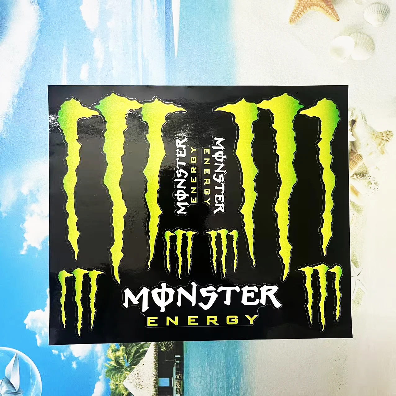 

Виниловые наклейки Monster Energy для мотоциклов, шлемов и велосипедов, комплект наклеек на бак