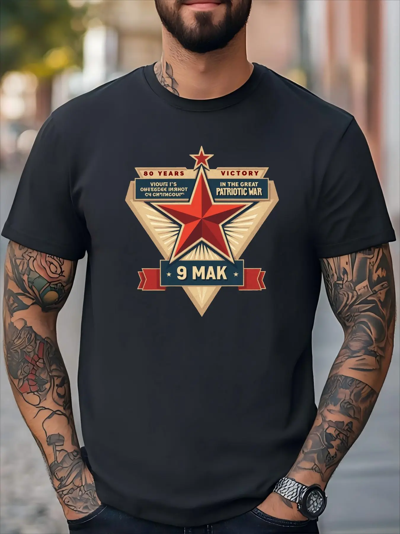 USSR Soviet Great Patriotic War Victory Day Commemorative T-Shirt 100% Cotton O-Neck Short Sleeve Summer Casual Mens T-shirt