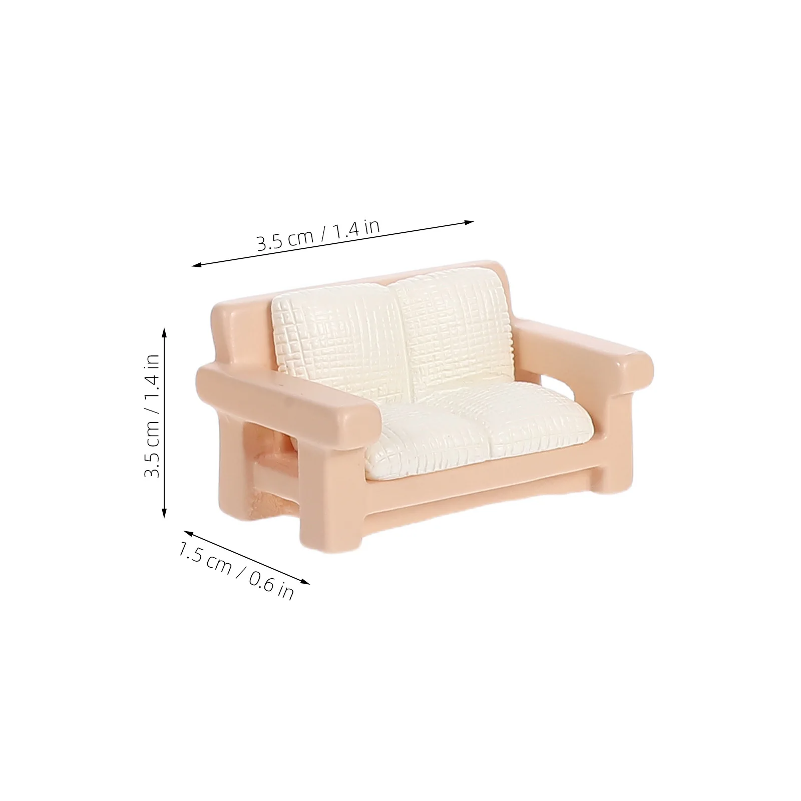 Set di mobili per casa delle bambole in miniatura da 13 pezzi, piccolo divano realistico, tavolino rotondo, mini casa, soggiorno, camera da letto