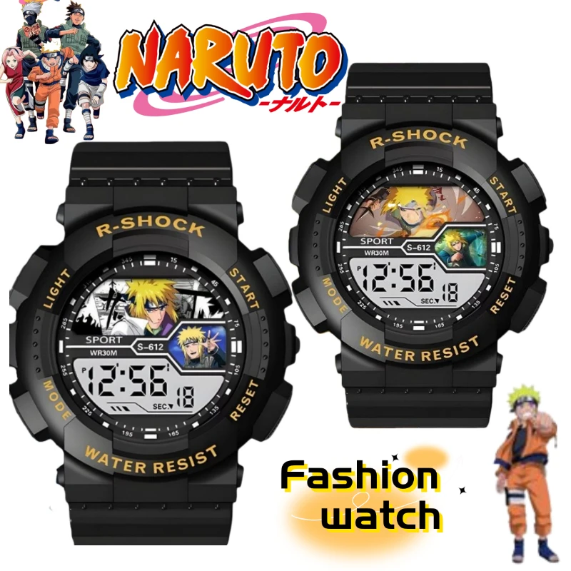Электронные часы NARUTO с персонажами Харуно Сакура и Учиха Обито, аниме-мерч, модные спортивные наручные часы для подростков, подарок на день рождения для друзей