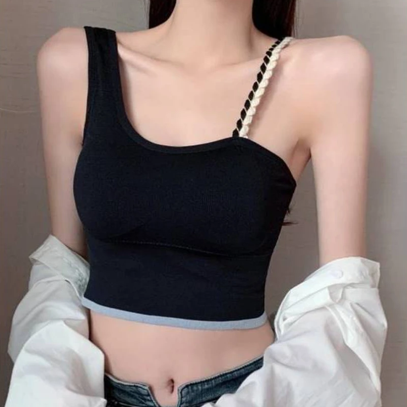 Tanks Women Creativity Attractive Streetwear Popular Vacation Simple Elegant Mature Solid European Style Leisure New Trendy Sexy