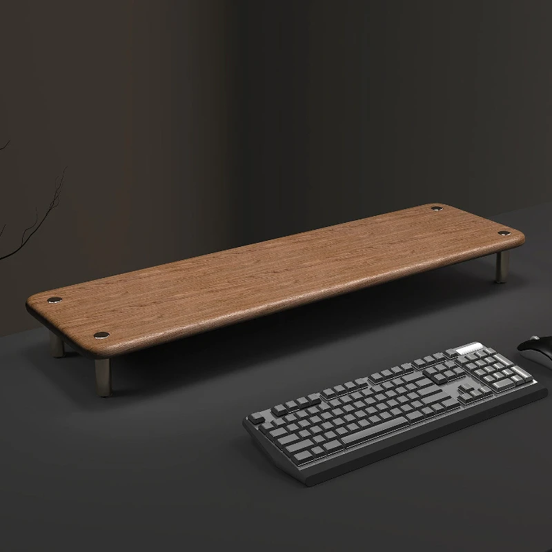 Wooden Monitor Riser Stand Office Desktop Computer Height Increase Holder Monitors Laptop Storage Bracket Monitor Organizer Base
