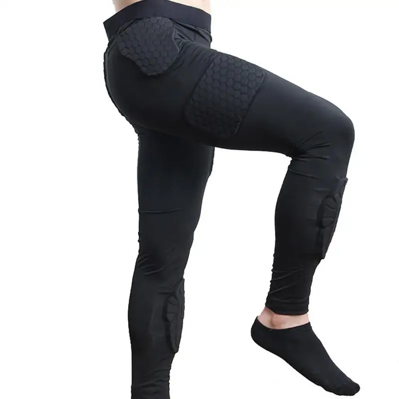 Professional Goalkeeper Soccer Training Pants Knee Pad Slim Skinny Football Pants Knee Pads Shin Guard Safety Protective Pants