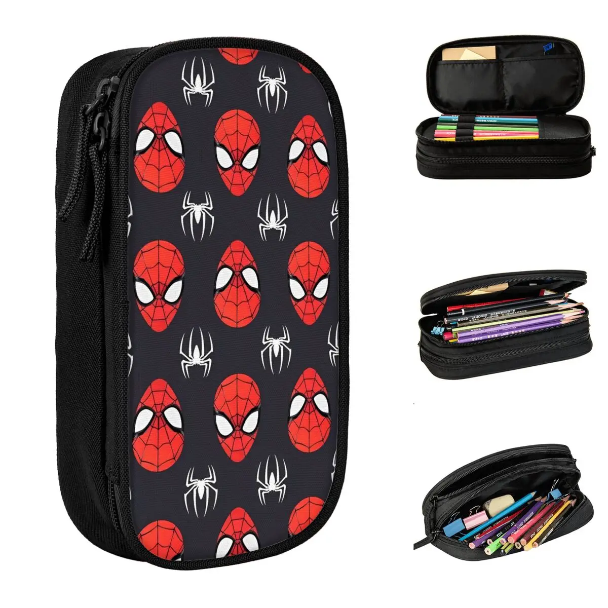 Fashion Spider-Man Comic Handsome Pencil Case Cartoon Anime Pencilcases Pen Student Big Capacity Bag Supplies Gift Stationery