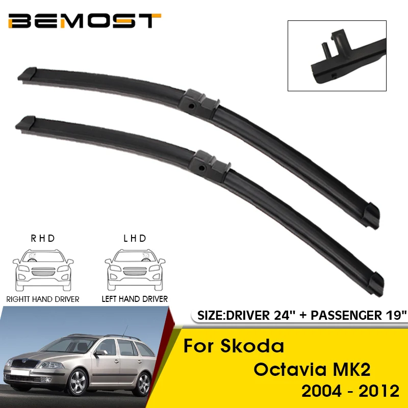 Car Wiper Blades For Skoda Octavia MK2 2004-2012 Windshield Windscreen Front Window Blades 24