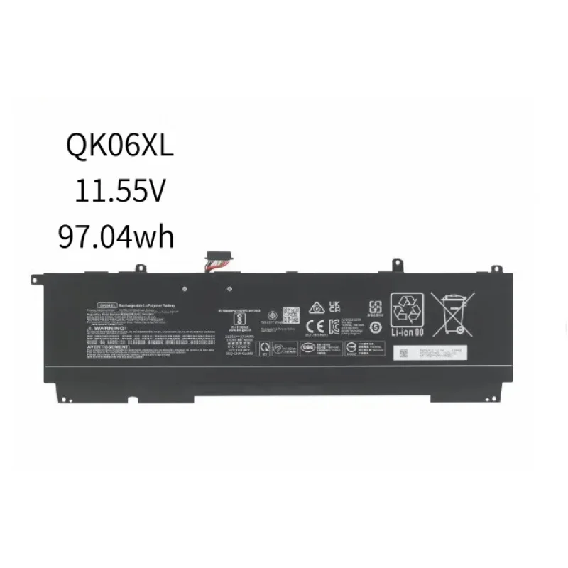 

Новый аккумулятор QK06XL для ноутбуков HP серии TPN-C171, 7981 мАч, 11,55 В, 97,04 Вт·ч, N28647-1C1, TPN-IB0V, N28832-005, N28647-1E1