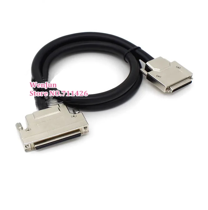 Imagem -04 - Fêmea para Cabo Conector Masculino Vhdci68 68 Pin para Vhdci Cabo de Alimentação Duplo Shield 1.5m 2m 3m Scsi-hpdb68