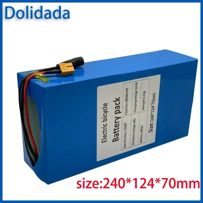 48V 38ah 13s6p lithium-ion battery pack 48V 38000mAh 2000W electric, scooter and bicycle battery, built-in 50A BMS+charger