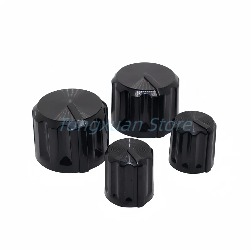 10pcs Black Plastic Band Switch Caps 15x17mm 26x19mm Potentiometer Rotary Encoder Switch Knobs Plum Shaft Inner Hole 6mm