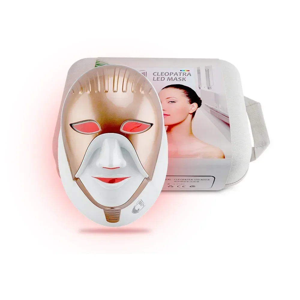 PDT-Masque Photodynamique à LED pour le Visage, Appareil de Soins du Cou, Lumière Rouge, Smart Touch, 8 Couleurs, Aleopatra, 630nm