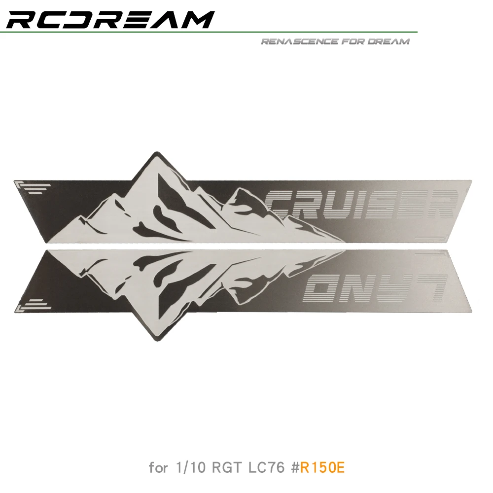 RCDream 1/10 Side Skirt Metal Protection Sheets Stainless Steel Guard Plates for RGT LC76 RGT EX86190 Body Upgrade Parts #R150E