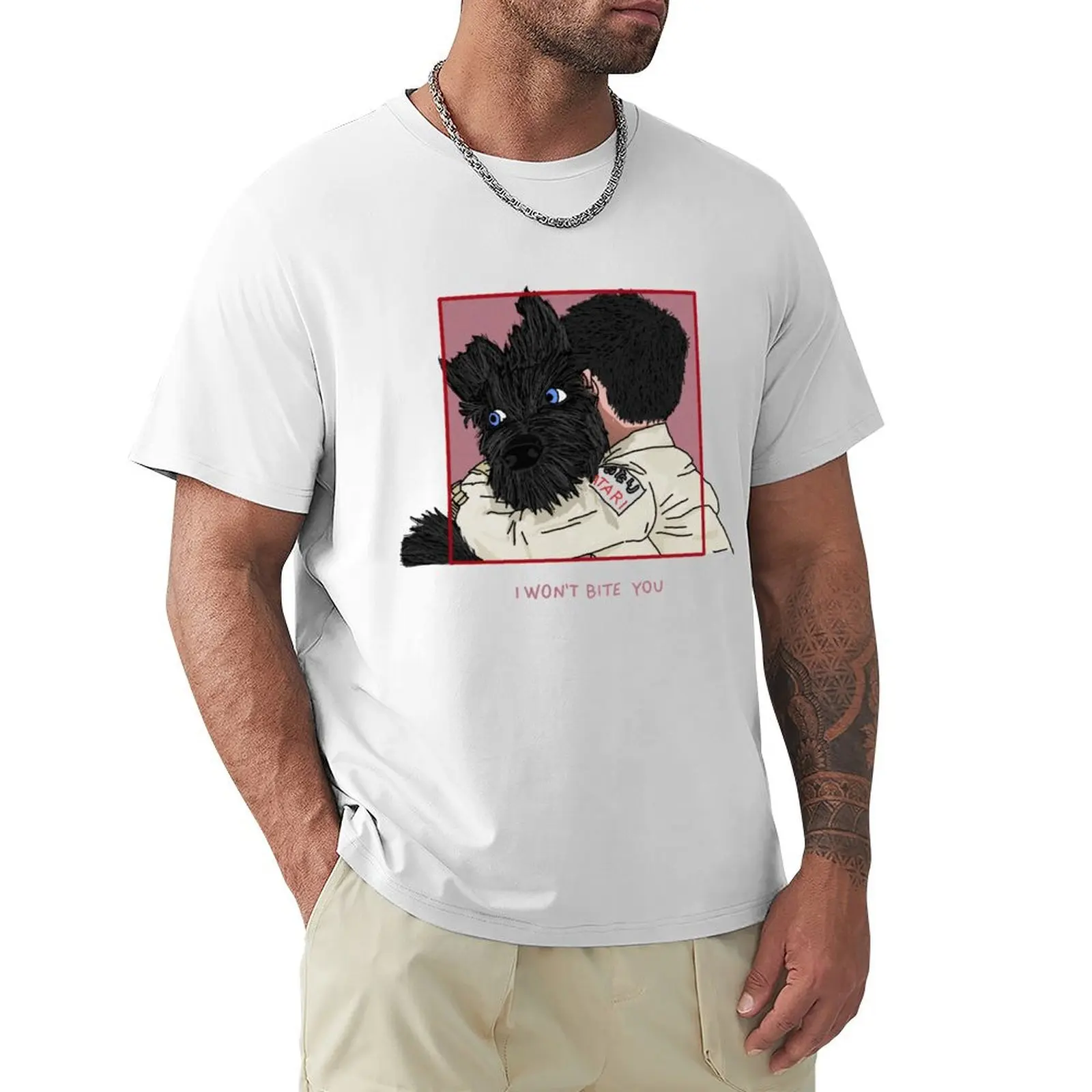 Isle of Dogs - Wes Anderson - I Bite v2 T-shirt vintage blacks Aesthetic clothing mens t shirts