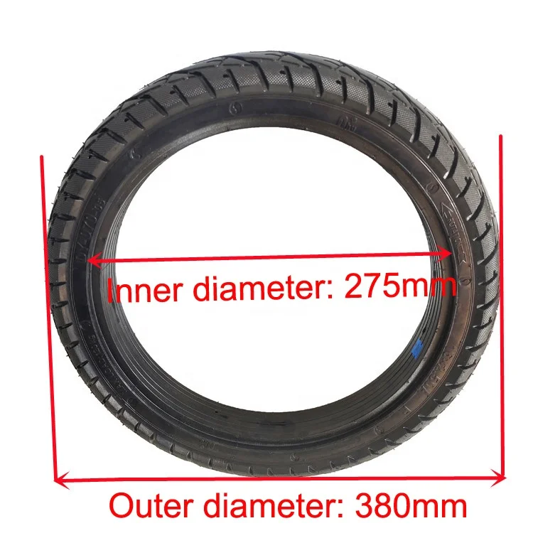 Electric Bicycle Tires 16x2.5 Airless Solid Tires 16x2.50A Explosion-proof Tyre Original Factory Direct Supply For E-bike