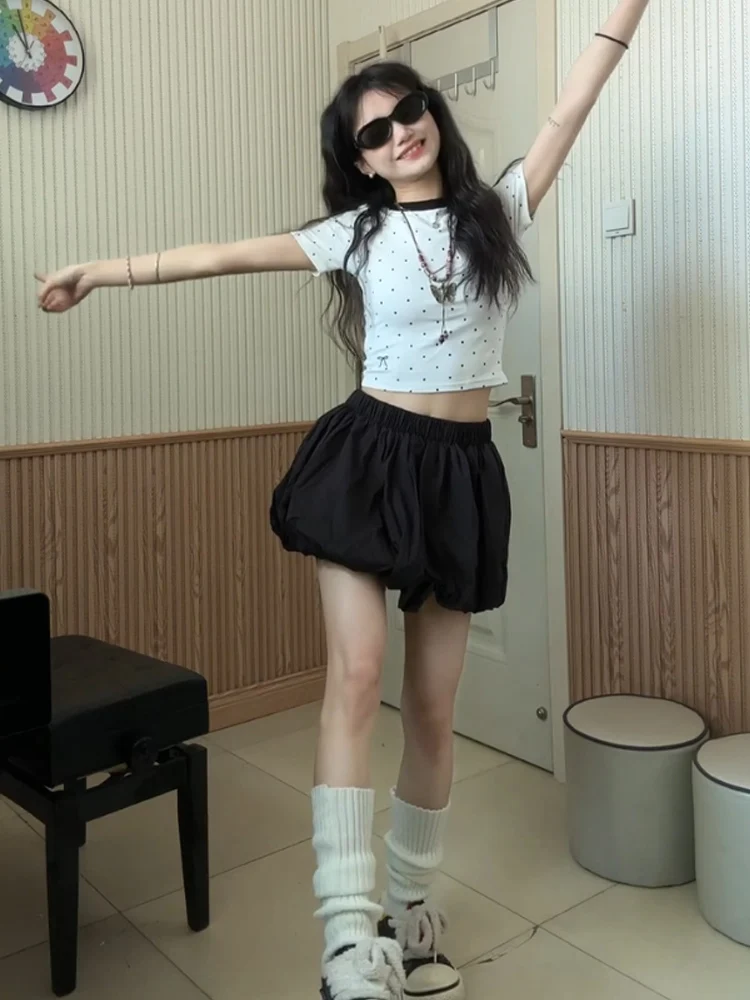 블라 클라우드 버드 오르트 팬츠 스커트 여성 여름 얇은 하이웨이스트 캐주얼 다용도 A라인 와이드 레그 스커트 팬츠 출퇴근 스타일