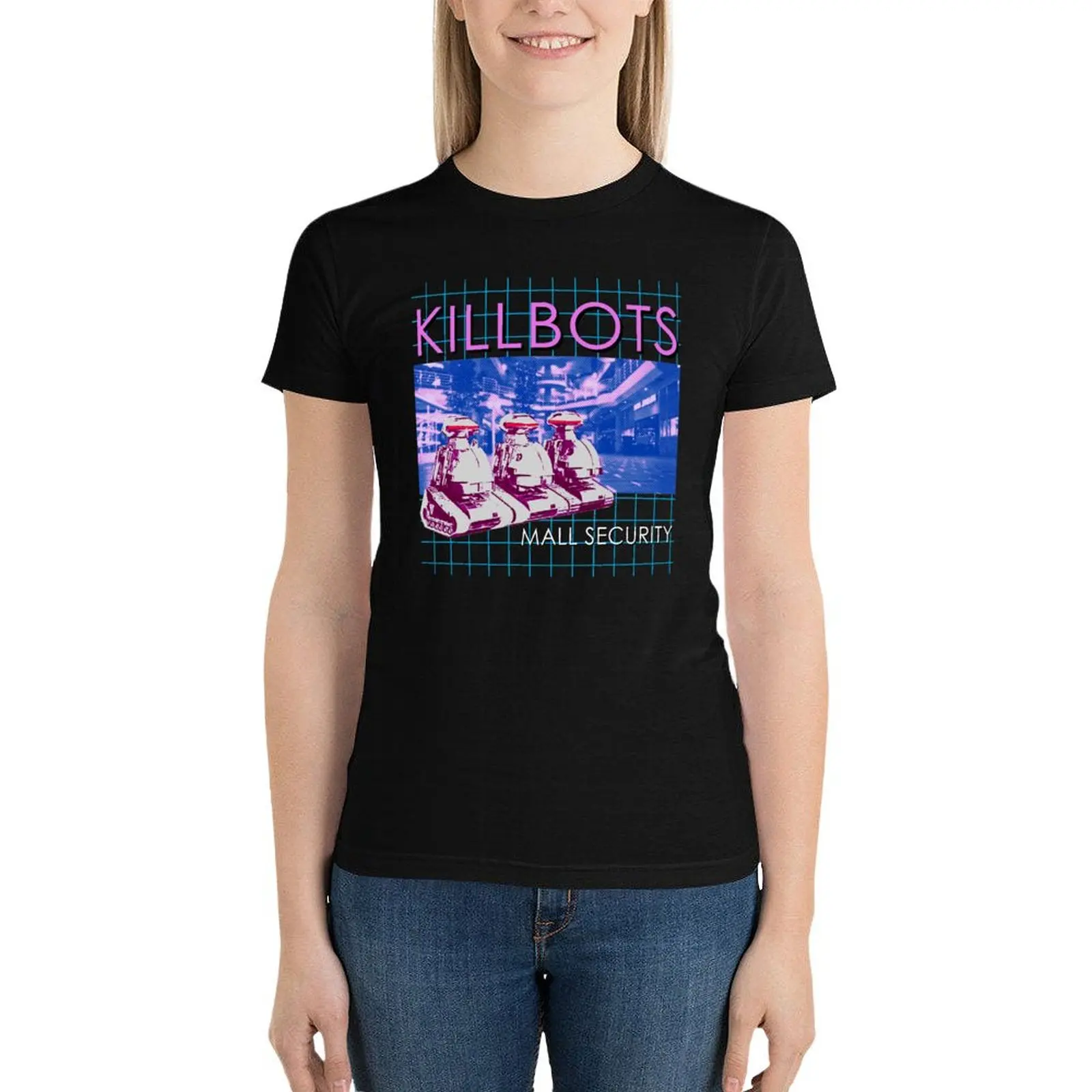 Killbots Mall Security T-Shirt Blouse kawaii clothes t-shirts for Women cotton