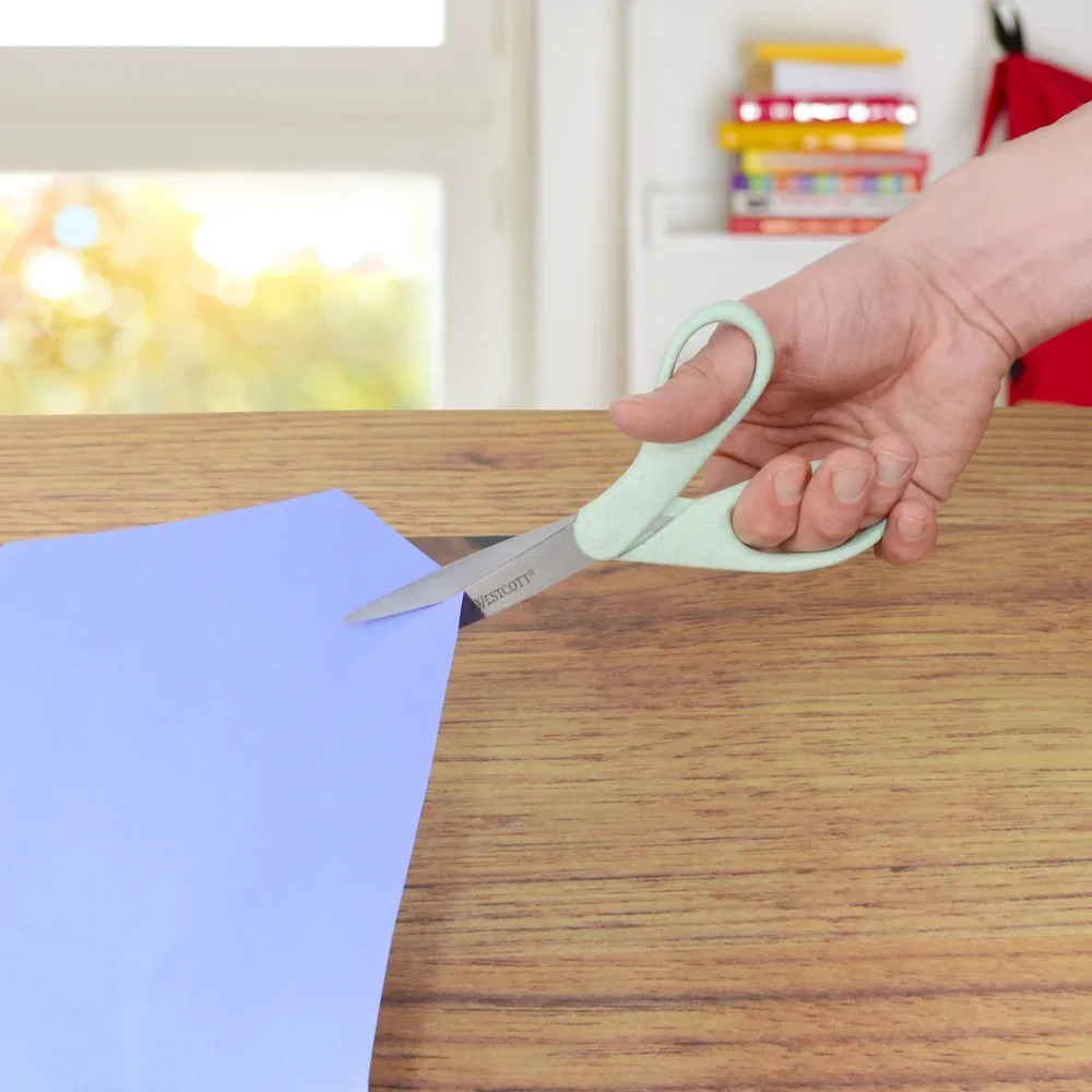 친환경 가위 세트 3팩 쌀겨 재활용 재료로 제작 공예 절단 도구 내구성이 뛰어나고 가볍습니다.