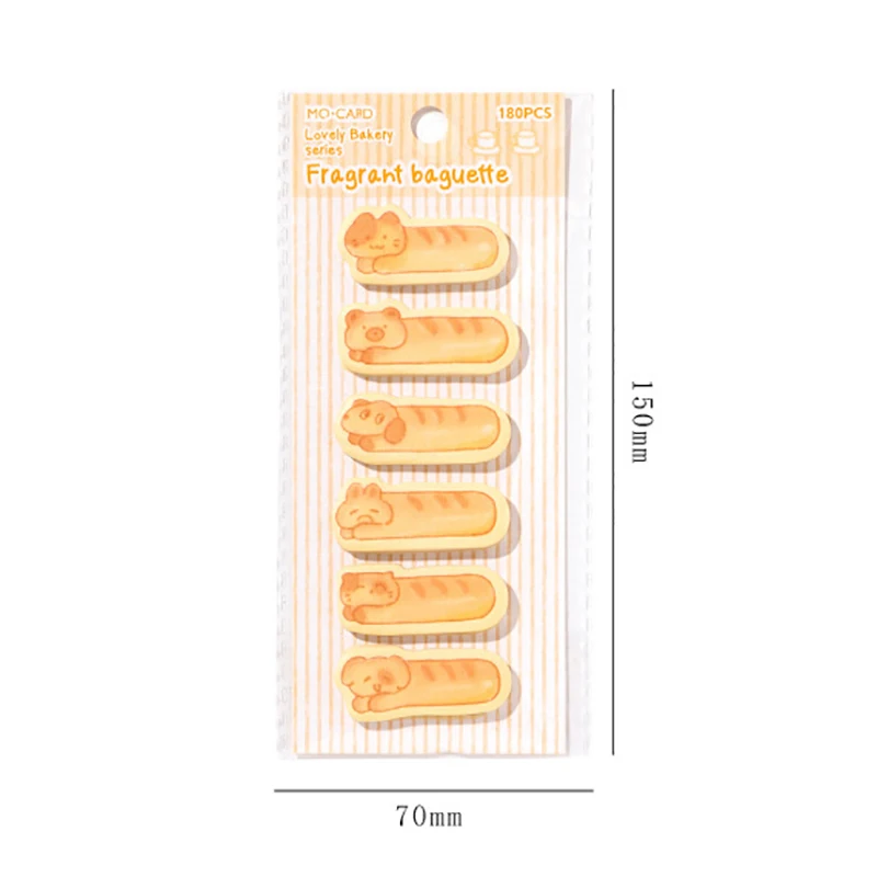 2Pcs Cute Cartoon Baking House Series Message Note Creative Special-shaped Sticky Note Self Adhesive Index Stickers Gifts
